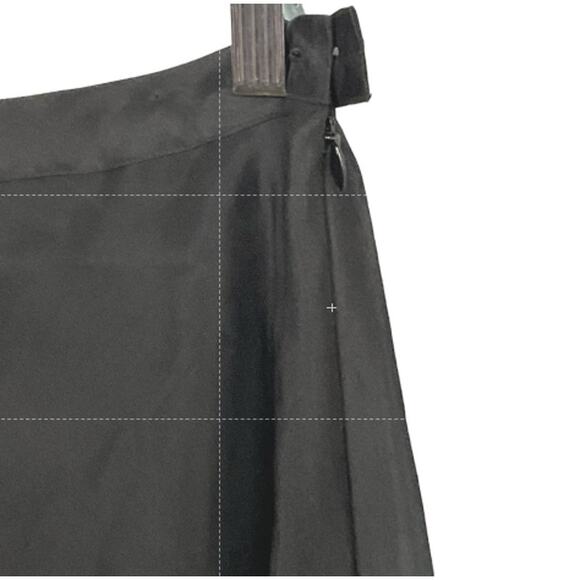 Laura Ashley Black Silk A Line Chiffon Tulle Midi Skirt 4P 4 Whimsigoth NEW NWT - Picture 5 of 11